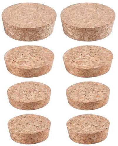 GORGECRAFT 8 Stück Konische Korken In 4 Größen Weinkorken Flaschenstopfen Dekanter Holz Ersatz Fassstopfen Für Wein Bier Whisky Dekanter Karaffe Flasche Glasflaschen Einmachgläser