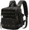 Vmokki Taktische Rucksack Klein 9 Liter Wanderrucksack Rückenbelüftung Anti Diebstahl für Wandern Reise Camping Trekking Jungen Mädchen Damen Herren (Tarnfarbe Schwarz)