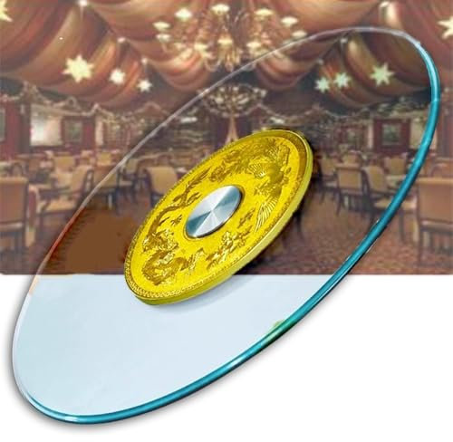 Bandeja giratoria grande de 40 pulgadas para mesa, plato giratorio Lazy Susan de vidrio templado, bandeja giratoria para servir en el centro de mesa del comedor de 28 y 31 pulgadas para compartir co