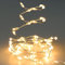 Spetebo Draht Lichterkette warm weiß mit Timer - 200 cm / 132 LED - Weihnachts Deko Leuchtdraht Batterie betrieben - Advent Winter Deko Silberdraht Beleuchtung Indoor