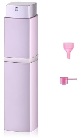 Lulupack Parfum Zerstäuber für Unterwegs - Quadratischer Parfümzerstäuber Nachfüllbar - Kleine Reise Gadget zum Abfüllen Parfüm - Mini Travel Essentials Perfume Bottle 20ml Rosa
