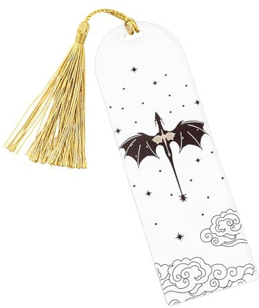 Creative Dragon Bookmark-Four-Wing Acrylique Book Marker | Cool Fantasy Bookmark pour adultes et, cadeau de papeterie élégant pour les amoureux du livre Bookmark