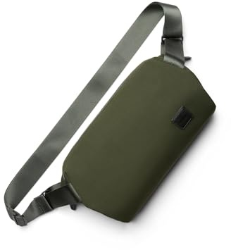 Bellroy Classic Sling 7L, Minimalistische Umhängetasche - Olive | 7L minimalistische Alltags-Umhängetasche mit Innenfächern, verstellbarem Gurt und Autokomprimierungsfunktion