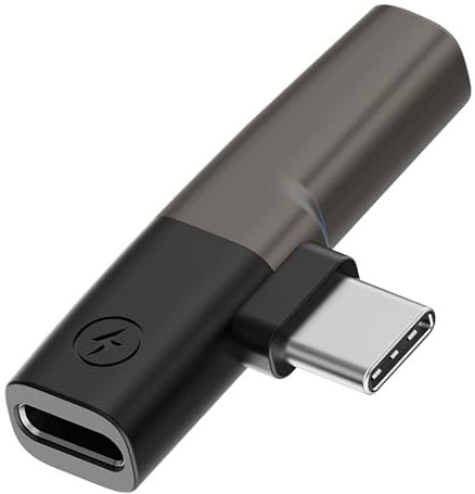 Adaptador USB C a Jack 3.5 mm y Carga 2 en 1, Adaptador de Auriculares USB Tipo C a Jack 3.5 mm, Compatible con iPhone16 15 Pro MAX/Galaxy Serie/Huawei, Compatible con Carga y Música al Mismo Tiempo