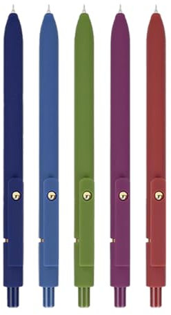 Bolígrafos De Gel,Bolígrafos De Punta Fina Para Escritura - Juego De 5 Unidades Punta Fina Secado Rápido Para Notas Mujeres Hombres Escuela