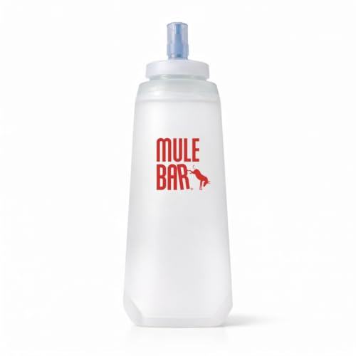 MULEBAR - Flasque Souple Réutilisable - Gourde Silicone pour Gel Énergétique - Trail Running, Marathon & Cyclisme - Étanche, Légère - Sans BPA- 500ml