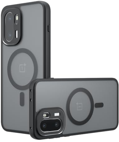 BoerHang Hülle Kompatibel mit OnePlus Ace 6/Ace 6T/OnePlus 15R Magnetische Schutzhülle, [Anti-Fingerabdruck und Anti-Kratzer] Cdurchscheinende.Schwarz