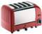 Dualit Toaster Grille Pain 4 Tranches Classic Vario - Grille Pain Inox Fabriqué au Royaume-Uni - Éléments ProHeat® Exclusifs - Fentes Individuelles, Décongélation, Minuterie Mécanique – Rouge