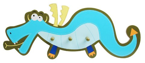 grosse Kindergarderobe Hakenleiste Drache 55 cm x 22 cm 3 Haken