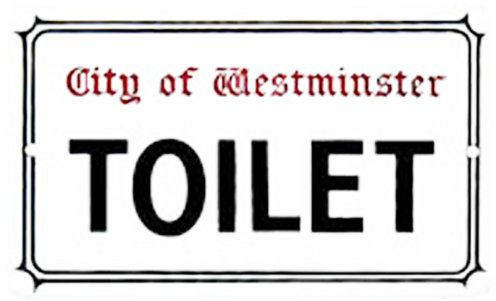 WC-Mittelgroße Emaille Schild