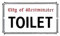 WC-Mittelgroße Emaille Schild