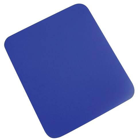 Q-Connect KF04516 Mauspad 26 x 22 x 0,5 cm für alle Maustypen (Kugel, Optisch, Laser)/ Starres Standard Rechteckig Gaming-Mauspad/Farbe: Blau/rutschfester Mauspad-Oberfläche