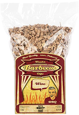 Axtschlag Räucherchips Wein, 1000 Gramm sortenreine Räucherspäne für besondere Rauch- und Geschmackserlebnisse, für alle Grills & Smoker