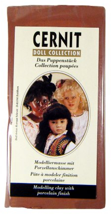 CERNIT CE0950500807C - Block Modelliermasse (Polymer) DOLL, ofenhärtend, sofort gebrauchsfähig, 500g, für DIY, Puppen und Figuren, für Einsteiger und Hobbykünstler, Karamel, 1 Stück