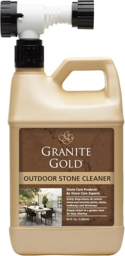 Granite Gold Outdoor Stone Cleaner - Deep Cleans Stone And Concrete Patios, Decks, Driveways - 64 Ounces, Model:GG0041