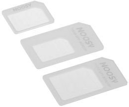 Noosy SIM adattatore Mix-Kit pacco da 3 (Micro + Nano) - 1x adattatore Nano-SIM su Mikro-SIM1x adattatore Nano-SIM su Standard-SIM 1x adattatore Mikro-SIM su Standard-SIM