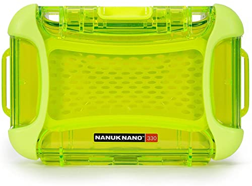 NANUK 330-0002 Nano Series Waterproof Large Hard Case for Phones, Cameras and Electronics (Lime)