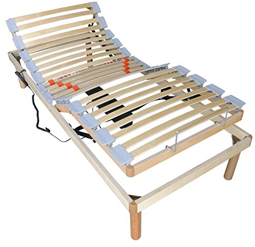 Baldiflex Aladino Single Elektrischer Motorisierte Ergonomischer Lattenrost mit Buche Leisten, 80 x 190 cm
