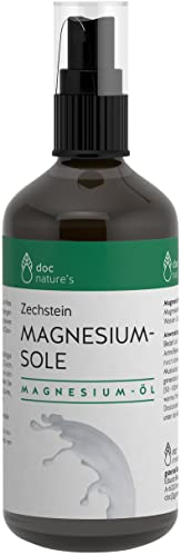 doc nature's Zechstein Magnesium-Sole Magnesium Öl Spray 100ml | Massageöl zur Pflege bei Verspannungen | Auch als Badezusatz - Mundspülung - Deodorant | Gesund & Leben Qualität