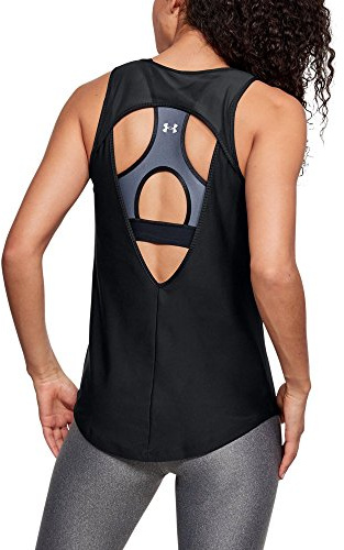 Under Armour Women Vanish Disruptive Mesh Tank Top - Black, X-Small