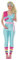 Smiffys Barbie Kostüm, Blau, mit Jumpsuit, Gürtel, Stirnband, Handtuch, Perücke Legwarmer