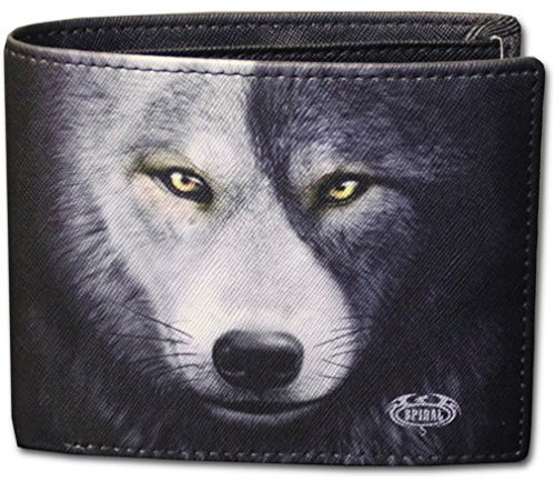 Wolf CHI Geldbörse, zweifach gefaltet, Kunstleder, Schwarz