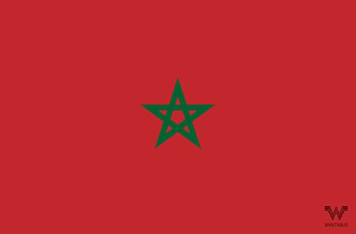 WHATABUS Autocollant Drapeau de la Maroc 8,5 x 5,5 cm