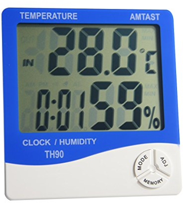 AMTAST Digital Thermometer Hygrometer Messgerät Feuchtigkeitstest Messgerät Temperaturmonitor, Leicht Tragbar