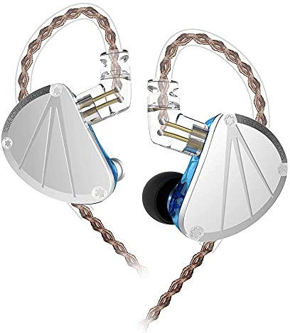 KBear, KB10, monitor in-ear, unità driver IEM 5 con struttura bilanciata per auricolare laterale. Cuffie stereo HiFi per musicista, cuffie sportive con cavo staccabile da 0,75 mm, 2 pin No Mic Blue