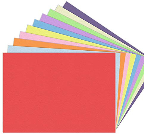 100 Blatt - 120g A5 Tonpapier Bunt, Bastelpapier Buntes Papier Druckerpapier - 10 Farben
