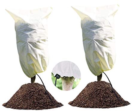 LINSOCLE 2PCS Funda para Plantas, Plantas Cubierta Protección Invierno, Cubre Plantas Invierno, Se Utiliza para la Protección de Plantas contra el Frío/Congelación/Viento y Nieve