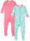 Gerber Baby-Mädchen 2-Pack Footed Pajamas Kleinkind-Schlafanzüge, Unicorns Pink, 05T