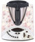 Deko Schutz Aufkleber kompatibel mit Küchenmaschine Thermomix TM31 Design Sticker Klebefolie Zubehör Küchengerät wasserfest selbstklebend R182 (18 Kirschblüten)