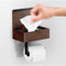 Day Moon™ Toilettenpapierhalter Holz, Feuchtes Toilettenpapier Box - Toilettenpapierhalter Mit Feuchttücherbox, Toilettenpapierhalter Mit Ablage