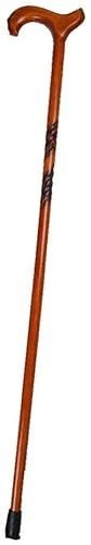 Natürliche hölzerne Mitarbeiter Wanderungsstock Trekking Pole Offset Cane, leichte einstellbare Wanderrohre for mit Holzgriffkrücken, europäische Stildekoration for Senioren Geschenk (Farbe: a)