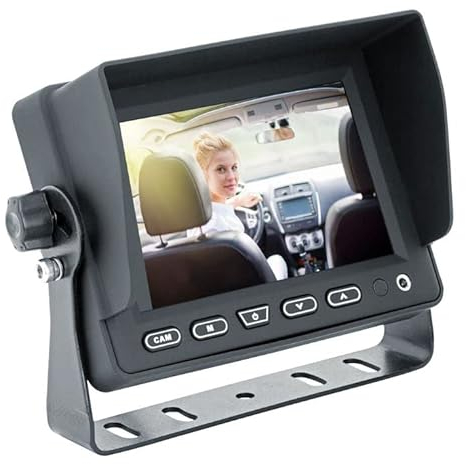 VSG24 5 AHD 1080P Allround-Rückfahrmonitor / 12-24 Volt/Kamerastromversorgung/Bildspiegelung / 2 Videoeingänge/e-Zulassung/Transporter Camping LKW/Select-Serie