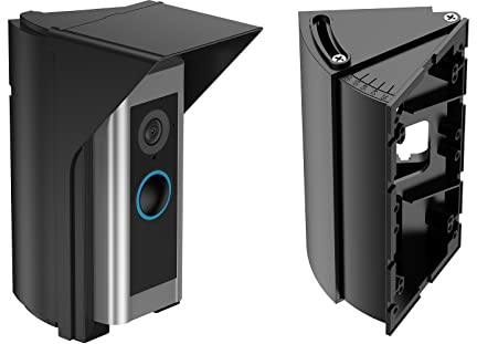 Ayotu Waterproof Adjustable 30 to 60 Degree Angle Mount for Video Doorbell Pro2 / Pro, Mounting Bracket Wedge Corner with Rain Shield, Black, RP2020003