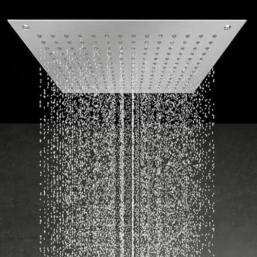 Steinberg Relax Rain Kopfbrause, Deckeneinbau, Easy-Clean, 350x350mm, 39063, Farbe: Edelstahl gebürstet