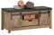 SoBuy FSR118-BR Schuhbank mit Schiebetüren Truhenbank Sitzbank mit Stauraum Schuhregal Garderobenbank Dielenbank Bettbank Schuhtruhe Sitzkommode Lowboard BHT ca. 100x46x35cm