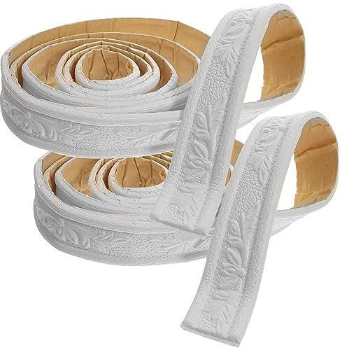 4 Rollos Zócalo Borde De Papel Tapiz 3d Adhesivo Para Rodapiés Borde De Papel Tapiz Del Hotel Pegatinas Adhesivas Cinta De Piso Espuma Oficina Impermeable Palanca De Cambio