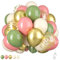 Ballons rose vert, ballons de 12 pouces en vert sauge, ballons à confettis rose poussiéreux en vert olive, rose sable, or blanc pour les anniversaires de la jungle, les décorations de baby shower