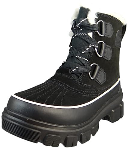 Sorel Torino WP, Stivali Invernali Donna, Nero (Black/Fawn), 37 EU