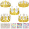 BETESSIN 15pcs Papier Kronen Partyhüte Geburtstag Geburtstagskrone Papier Gold mit 4 Strasssteine Selbstklebend Papierkrone Kindergeburtstag Party Zubehör für Geburtstagsparty Babyshower