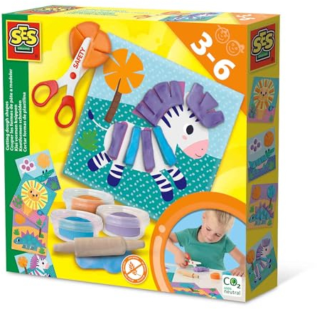 SES Creative 14640 Knetformen Schneiden, Diverse Farben