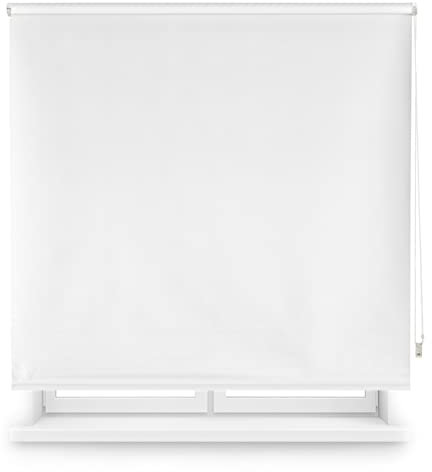INTERBLIND Verdunkelungsrollo, glatt, hochwertig, Größe 140 x 175 cm Breite x Höhe – Stoffmaß 137 x 170 cm – Wärmeisolierung Ecru – Licht, Kälte und Wärme