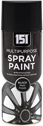 Inspired Essentials Multi-Purpose Spray Paint 400ml for Metal, Wood, Plastic, Walls, Aerosol Spray with Perfect Finish (Black Matt, Pack of 1)