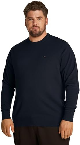 Tommy Hilfiger Herren Pullover Essential Cotton Rundhalsausschnitt, Blau (Desert Sky), 2XL