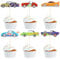 SYKYCTCY 36 Pack Racing Car Cupcake Toppers Fighting Race Car Cupcake Picks Boys and Girls' Birthday Racing Sports Cupcake Decorations Baby Shower Birthday Party Supplies