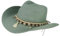 Chapeau de plage en paille, chapeau de cowboy, chapeau de plage de soleil - Élégant et respirant - Chapeau de cowboy élégant et respirant pour le jardin, vert