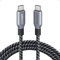 Anker Prime USB C to USB C Cable, 6 ft Fast Charging, Upcycled-Braided Nylon, USB 2.0 for iPhone 15/15 Pro/15 Pro Max/15 Plus, MacBook, iPad, Galaxy S24